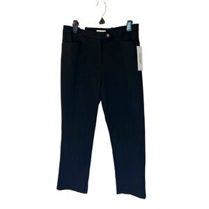 Calvin Klein Cropped Pants Tapered Leg Fitted‎ Black Size 8